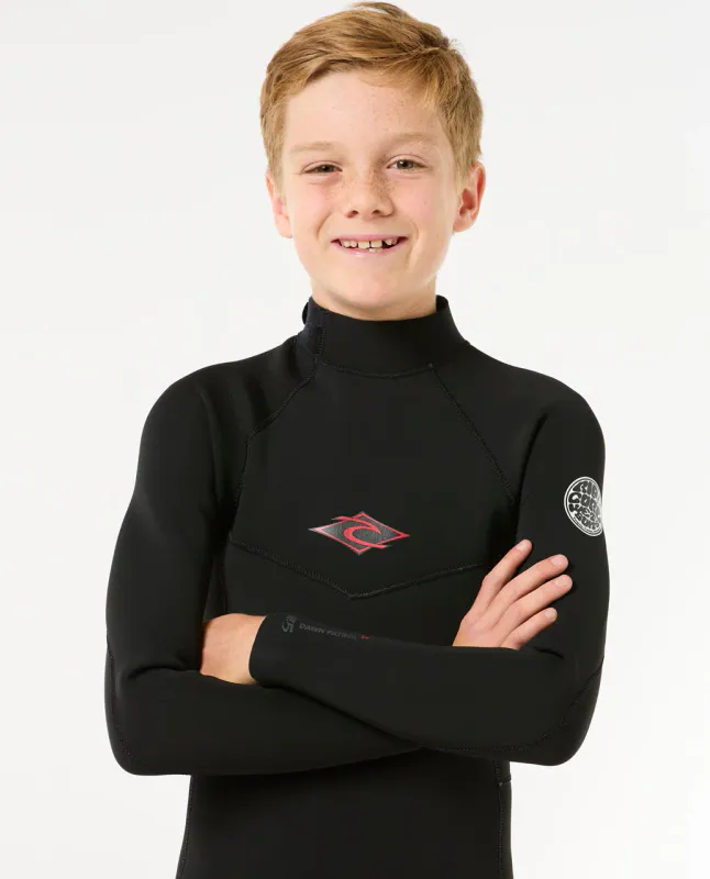 Rip Curl Junior - 5/3 Dawn Patrol Back ZIp Våtdrakt - Black