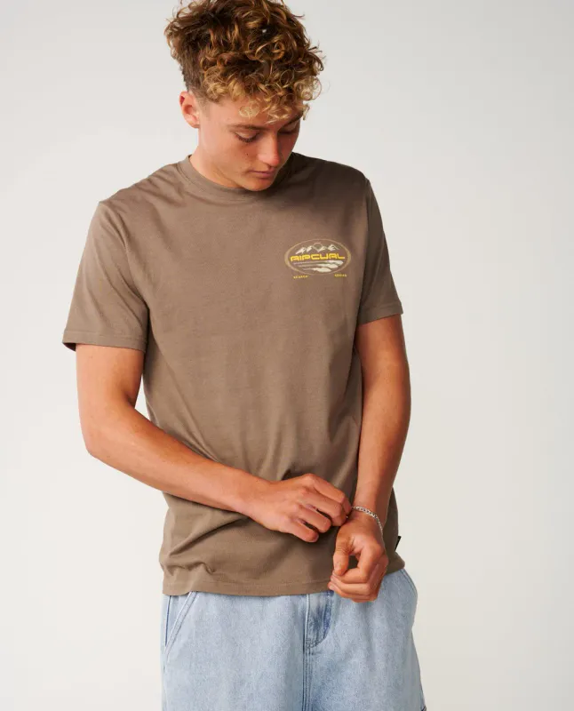 Rip Curl S-Series VC Peaks Tee - T-skjorte - Walnut