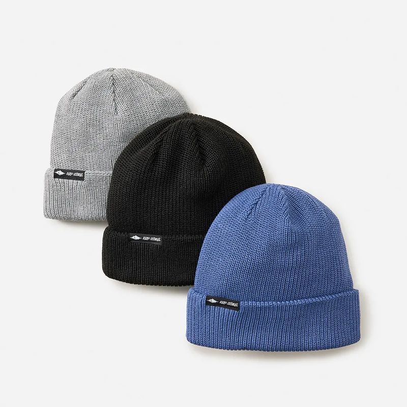 Rip Curl Classic Surf Reg Beanie - luer - Blå Svart Grå