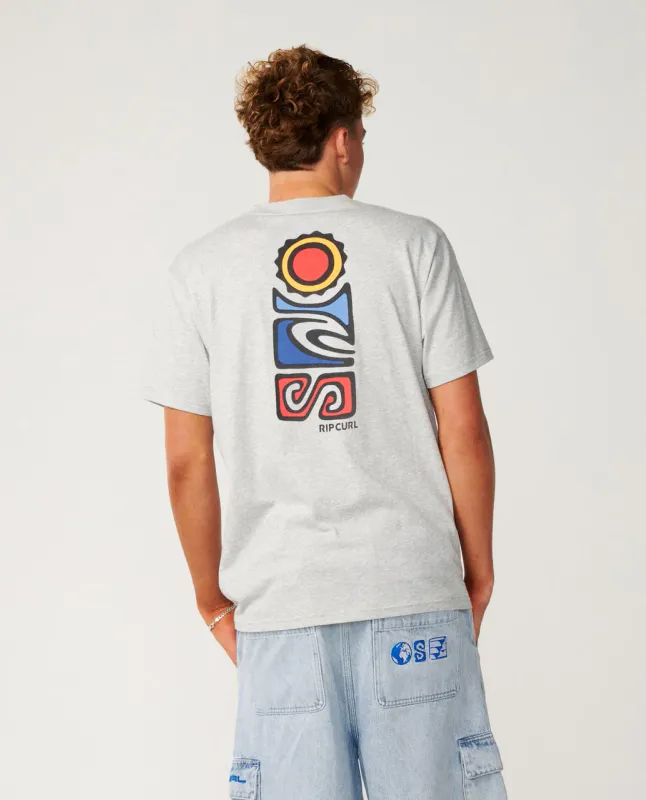 Rip Curl S-Series Vaporcool Stack Relaxed Tee - T-skjorte - Grey Marle