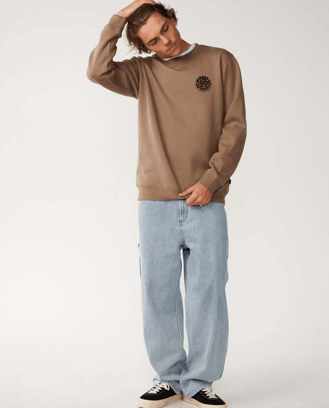 Rip Curl - Wettie Icon Crew Genser - Walnut