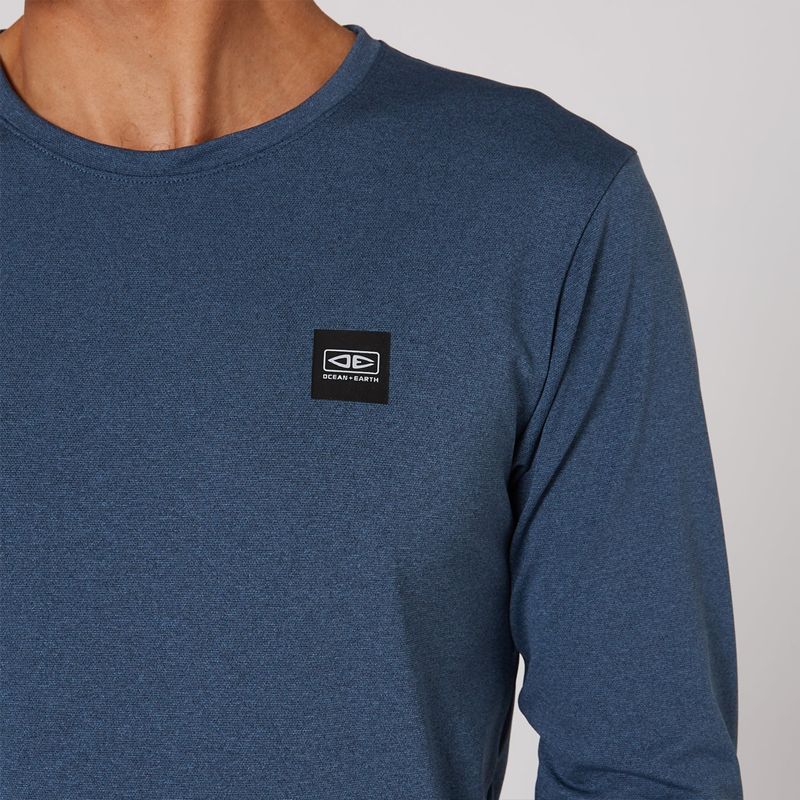 O & E - Mens Surf Long Sleeve Rash Shirt - Rash Guard - Navy