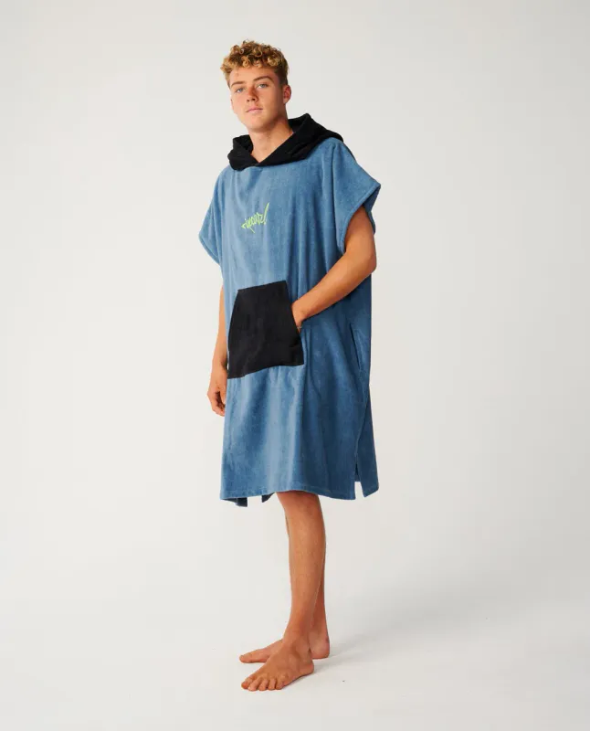 Rip Curl - Logo Skifteponcho Med Hette - Bluefin