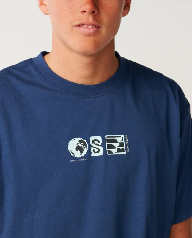 Rip Curl S-Series VC Digicon Tee - T-Skjorte - Light Navy