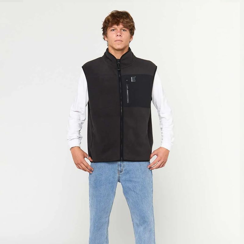 Rip Curl Search Polar Fleece Vest - Black