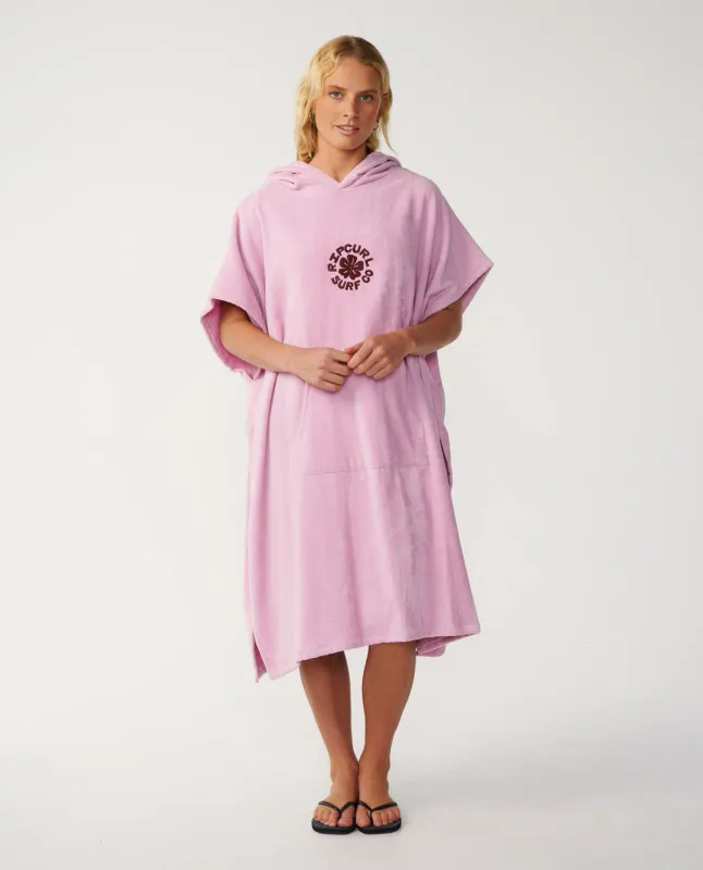 Rip Curl - Icon Skifteponcho Med Hette - Mauve