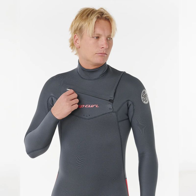 Rip Curl 3/2 Dawn Patrol Pro Chest Zip Våtdrakt - Red