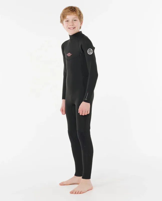 Rip Curl Junior - 5/3 Dawn Patrol Back ZIp Våtdrakt - Black