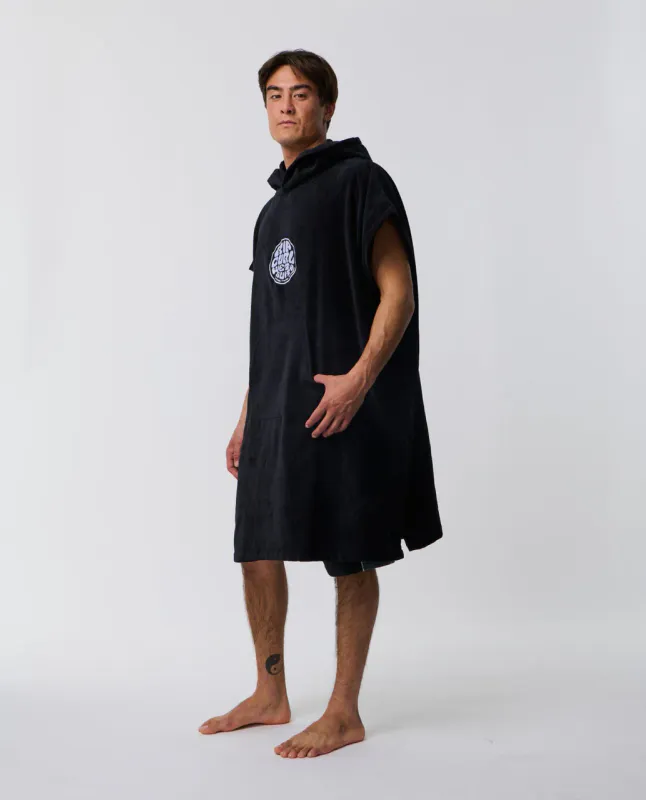 Rip Curl - Logo Skifteponcho med hette - Black