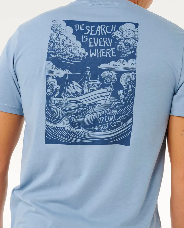 Rip Curl - Keep On Trucking Standard T-Skjorte - Faded Denim
