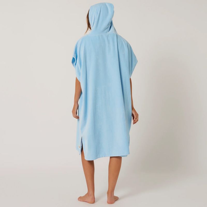 O&E - Skifteponcho med hette - Day Dream - Pale Blue