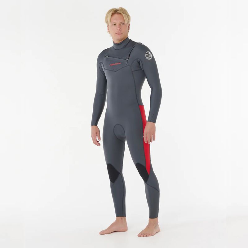 Rip Curl 4/3 Dawn Patrol Pro Chest Zip Våtdrakt - Red