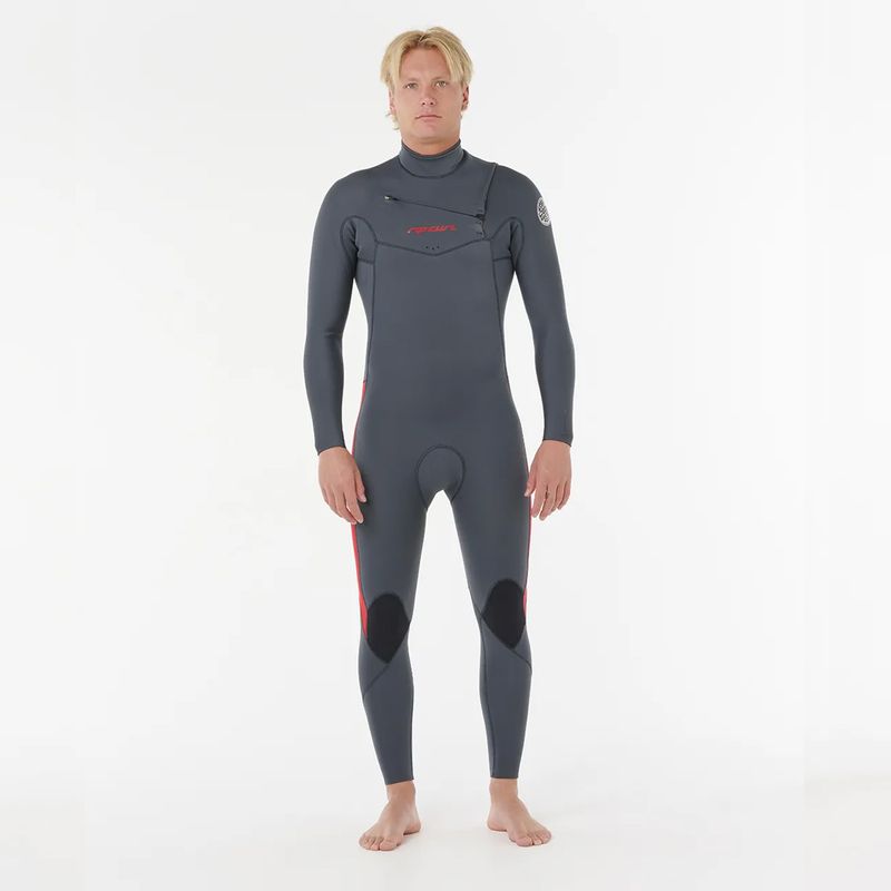 Rip Curl 3/2 Dawn Patrol Pro Chest Zip Våtdrakt - Red