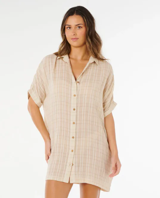 Hovedbilde Rip Curl - Paradise Check Cover Up Strandskjorte - Off White