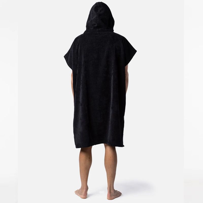 Rip Curl - Logo Skifteponcho med hette - Black