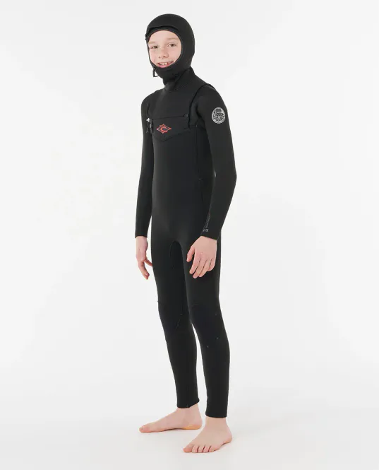 Hovedbilde Rip Curl Junior 5/4 Dawn Patrol Hooded Chest Zip våtdrakt