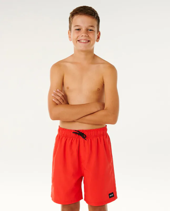 Rip Curl Junior - Offset Volley Boardshorts - Rød