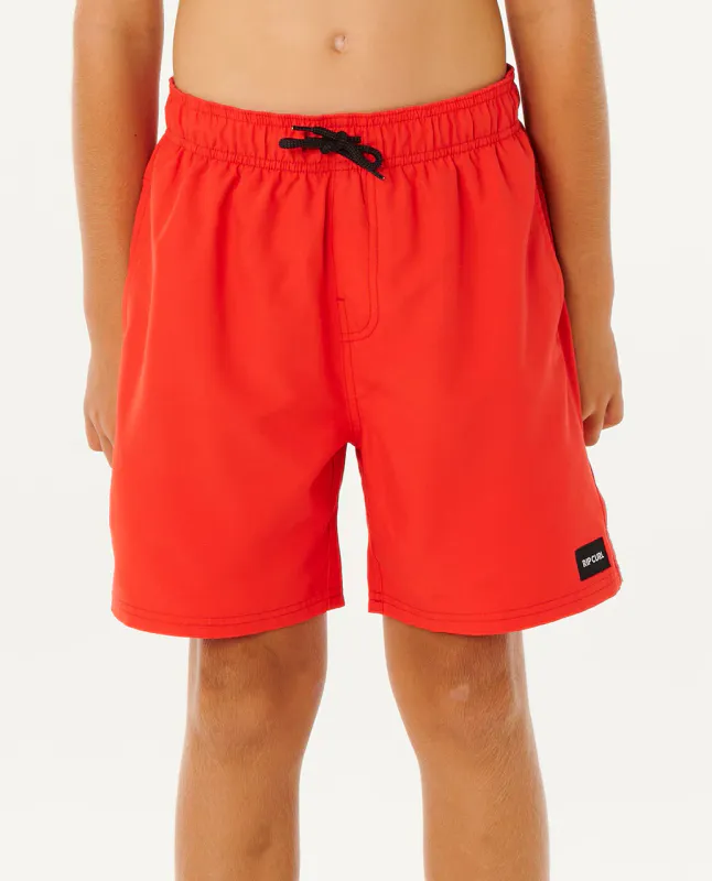 Rip Curl Junior - Offset Volley Boardshorts - Rød