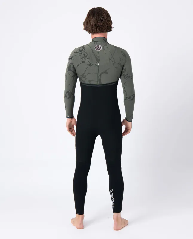 Rip Curl 4/3 E Bomb E7 Zip Free Våtdrakt - Deep Cactus
