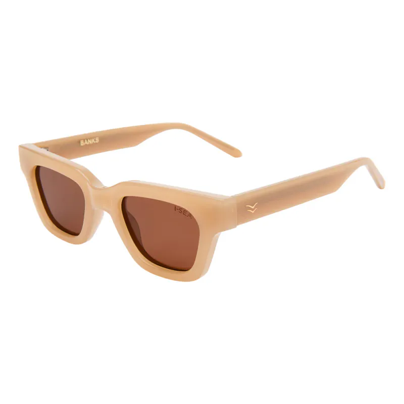 I-SEA Banks - Vanilla/Brown Polarized Solbriller