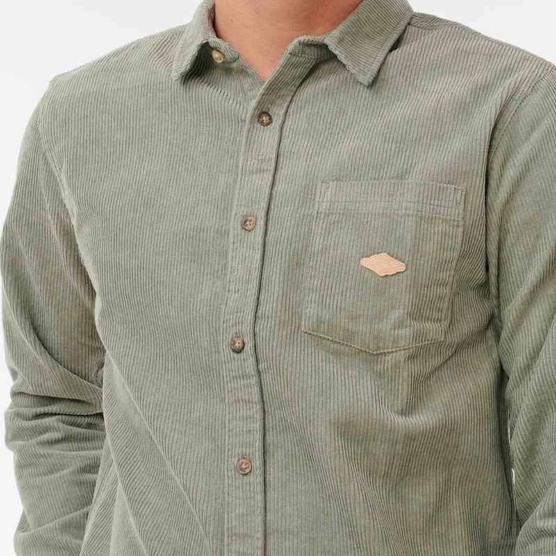Rip Curl Classic Surf Cord Long Sleeve Shirt - Cactus Green